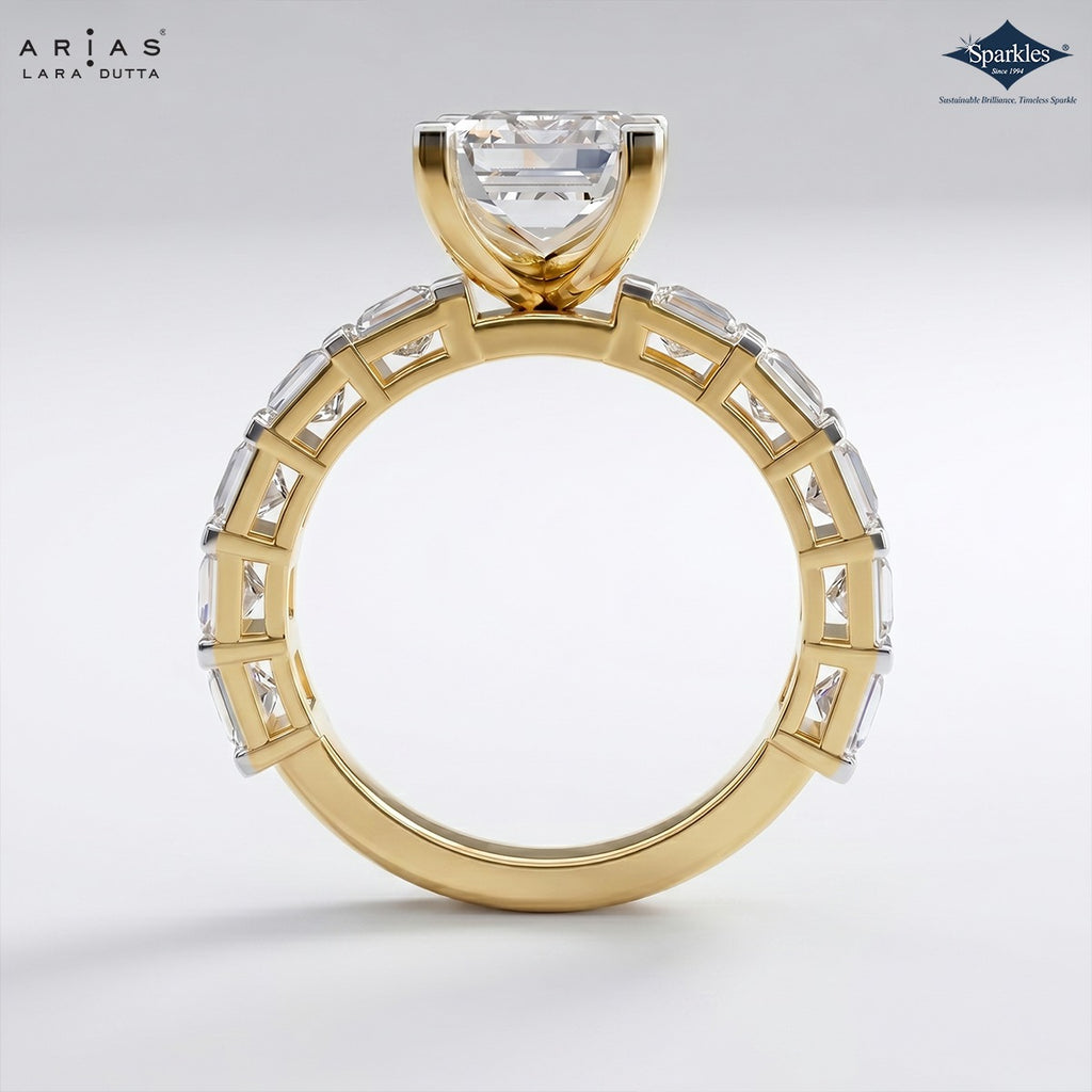 Arias by Lara Dutta Emerald Diamond Ring