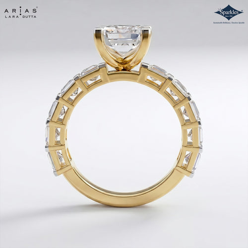 Arias by Lara Dutta Classic Emerald-Cut Diamond Ring