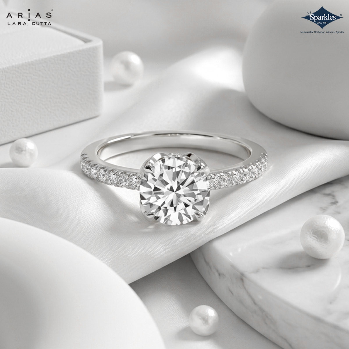 Arias by Lara Dutta Timeless Signature Solitaire Diamond Ring