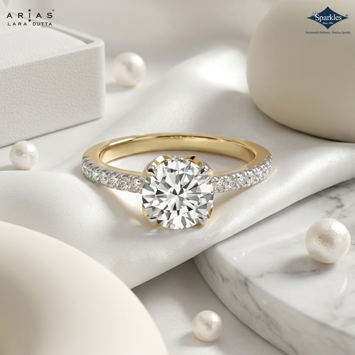 Arias by Lara Dutta Timeless Signature Solitaire Diamond Ring