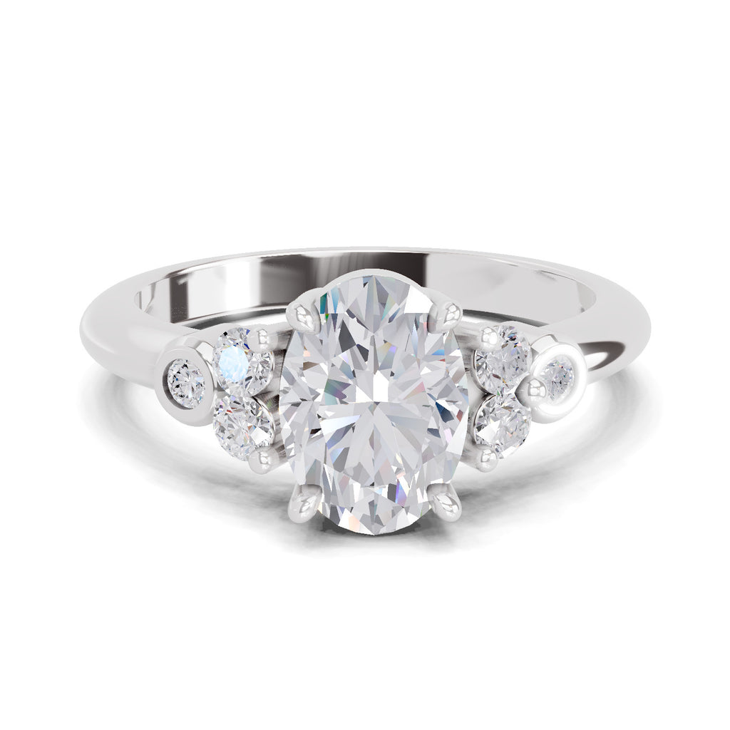 1.31 Ct Oval Shape Solitaire Diamond Ring