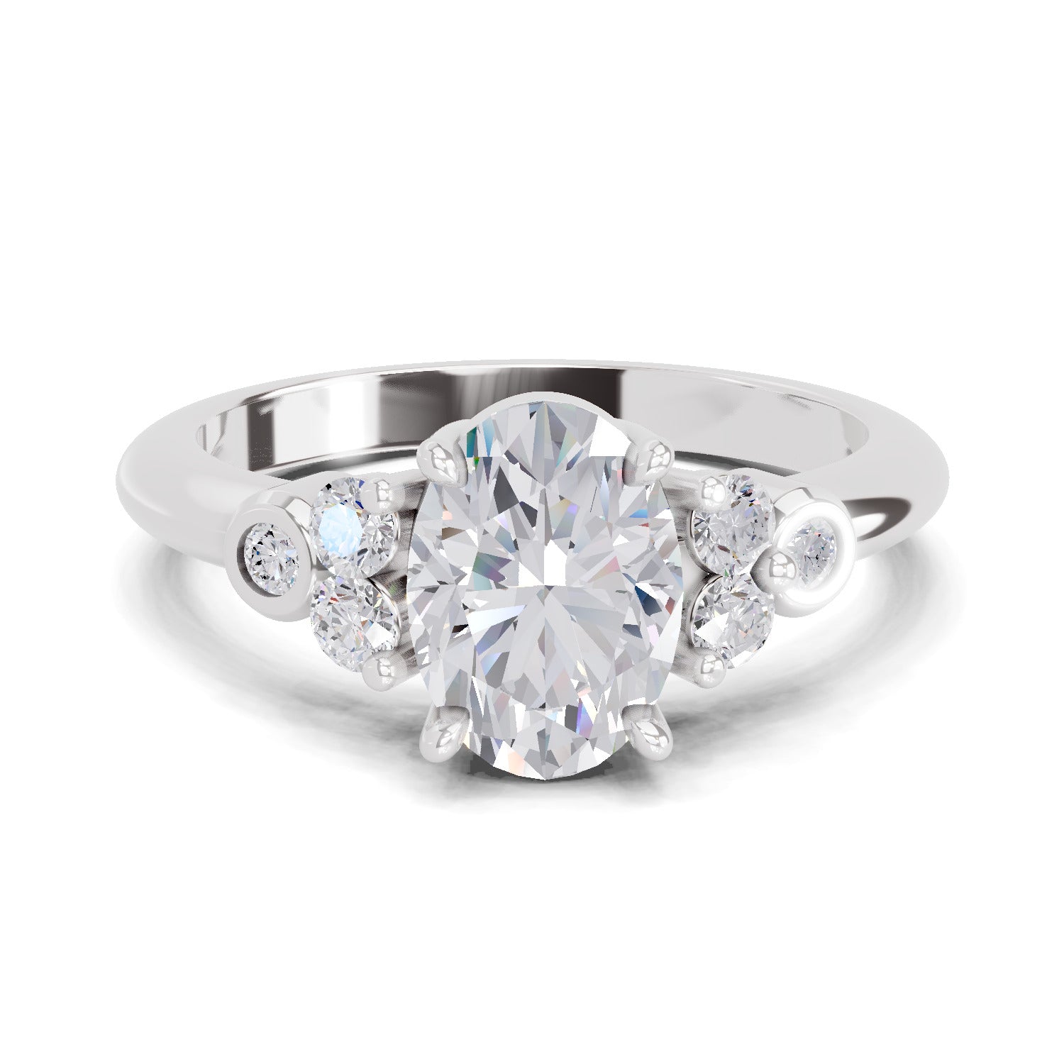 1.31 Ct Oval Shape Solitaire Diamond Ring