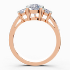 Lab Grown Diamond 2.36 Carat Pear Shape Stone Ring 14KY