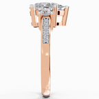 Lab Grown Diamond 2.36 Carat Pear Shape Stone Ring 14KY