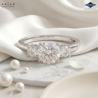 Arias by Lara Dutta Signature Three-Stone Trilogy Ring