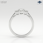 Arias by Lara Dutta Regal Signature Three-Stone Diamond Ring