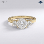 Arias by Lara Dutta Regal Signature Three-Stone Diamond Ring