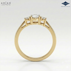 Arias by Lara Dutta Regal Signature Three-Stone Diamond Ring
