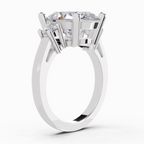 5.23 Carat Oval Trilogy Engagement Ring