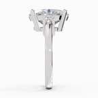 5.23 Carat Oval Trilogy Engagement Ring