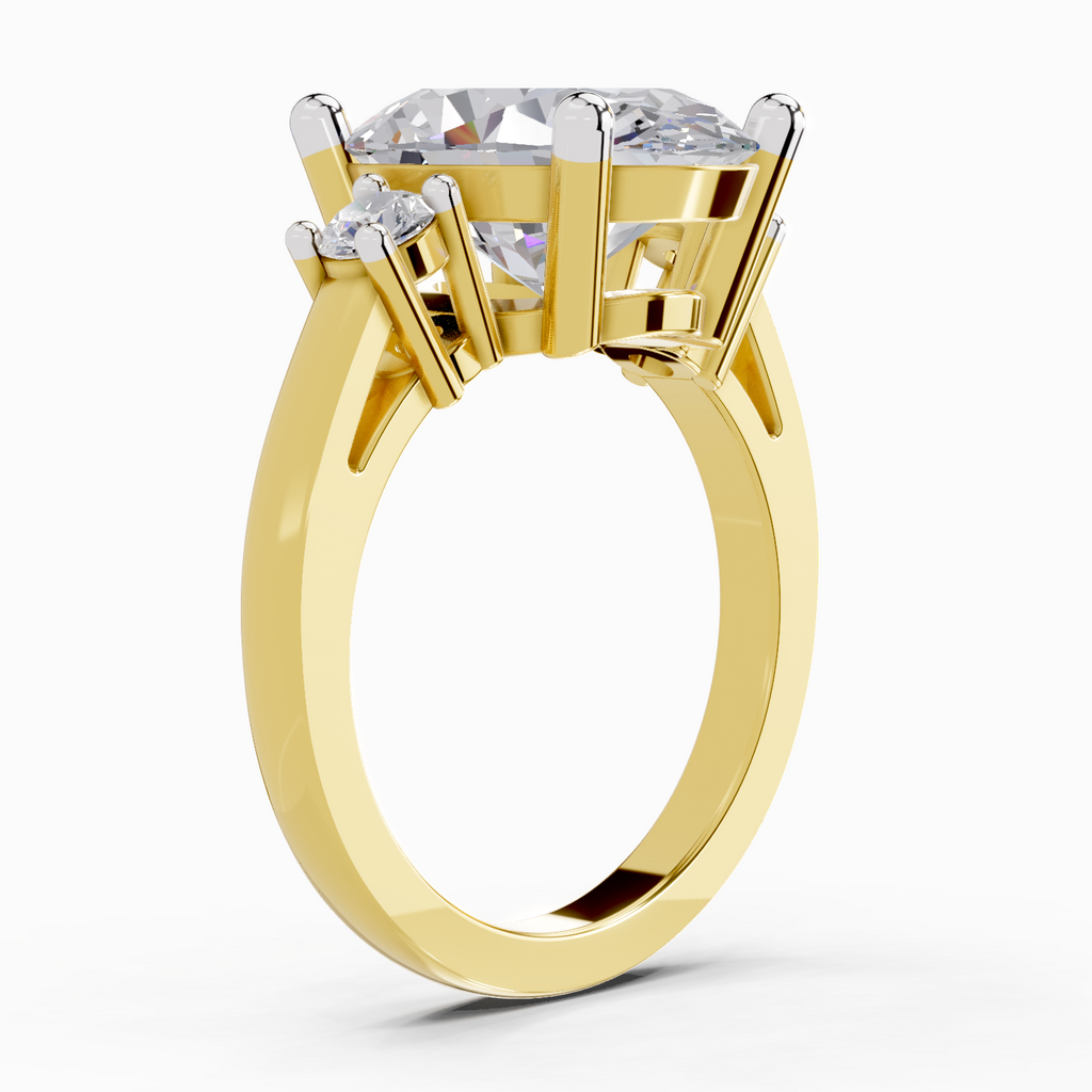 5.23 Carat Oval Trilogy Engagement Ring