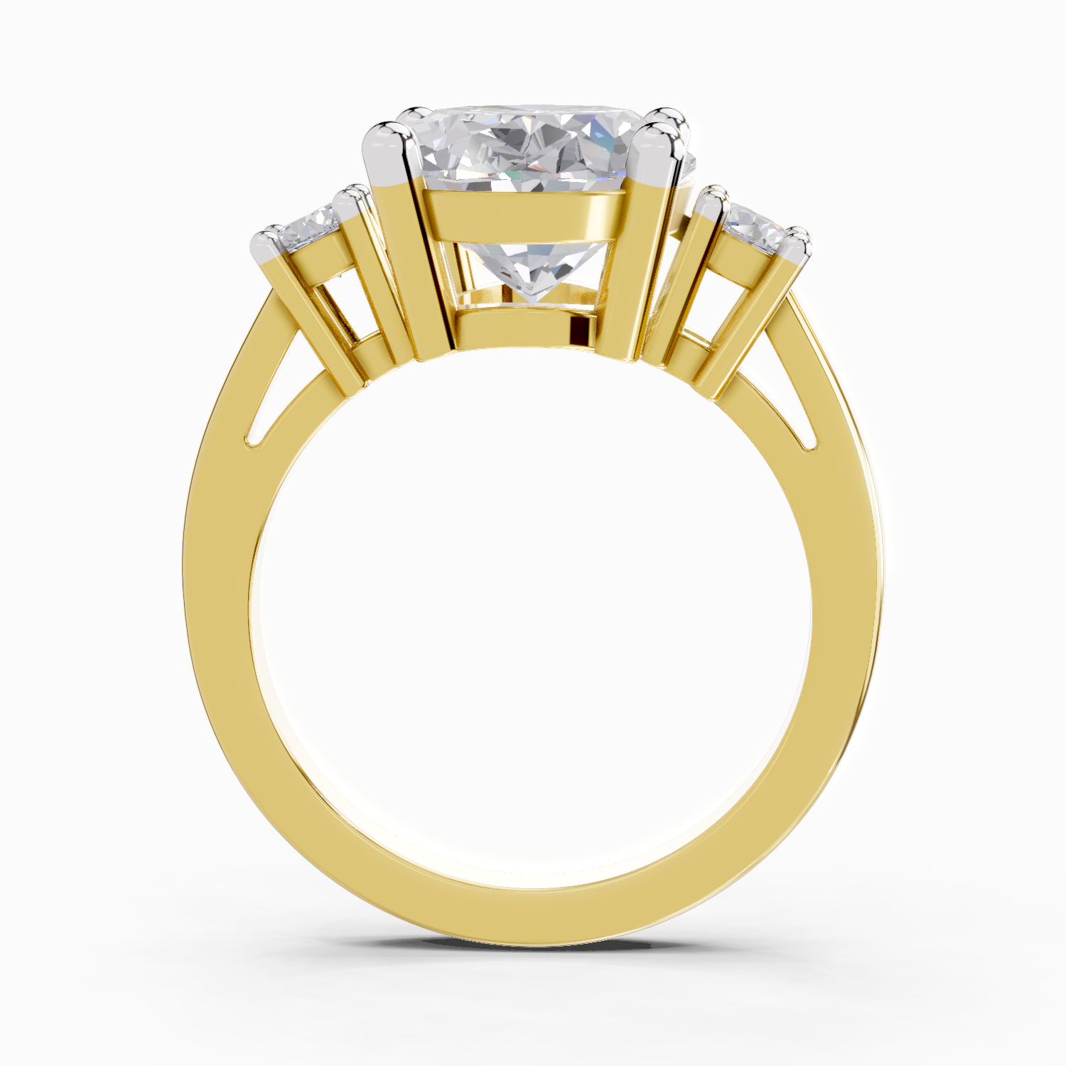 5.23 Carat Oval Trilogy Engagement Ring