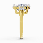 5.23 Carat Oval Trilogy Engagement Ring