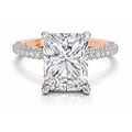 5.23 Carat Oval Trilogy Engagement Ring