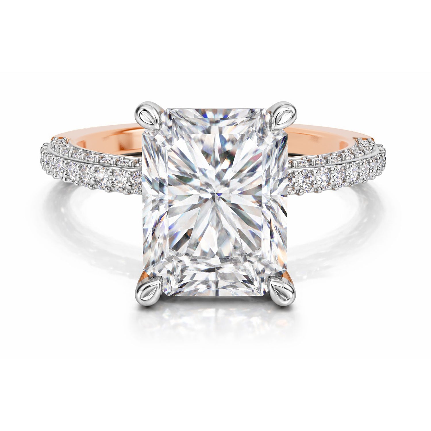 5.23 Carat Oval Trilogy Engagement Ring
