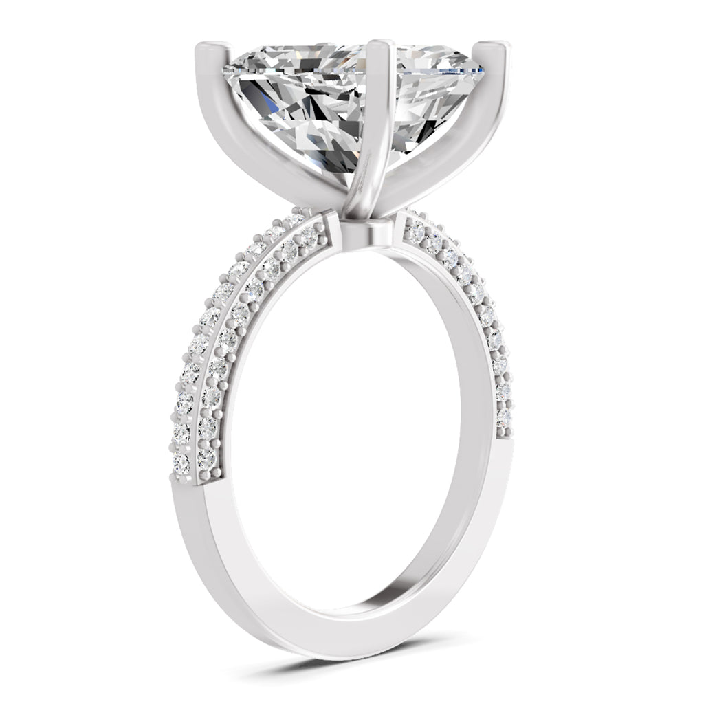 5.37 Ct Emerald Shape Solitaire Diamond Ring