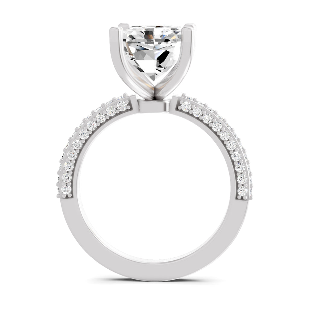 5.37 Ct Emerald Shape Solitaire Diamond Ring