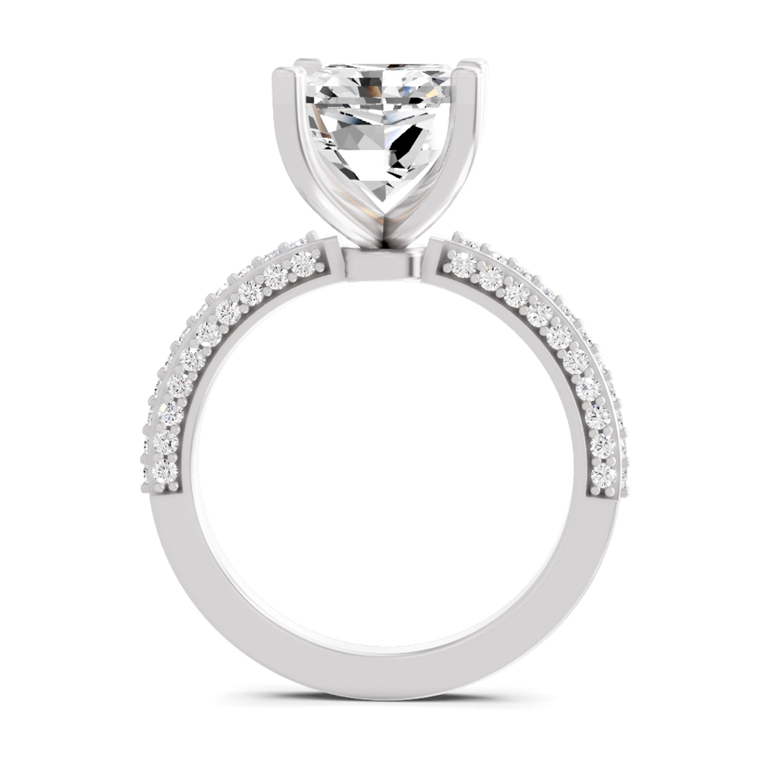 5.37 Ct Emerald Shape Solitaire Diamond Ring