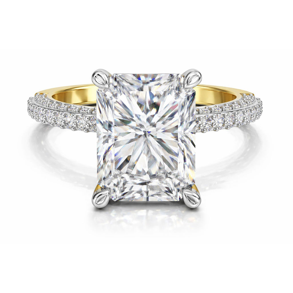 5.37 Ct Emerald Shape Solitaire Diamond Ring