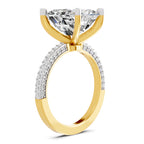 5.37 Ct Emerald Shape Solitaire Diamond Ring