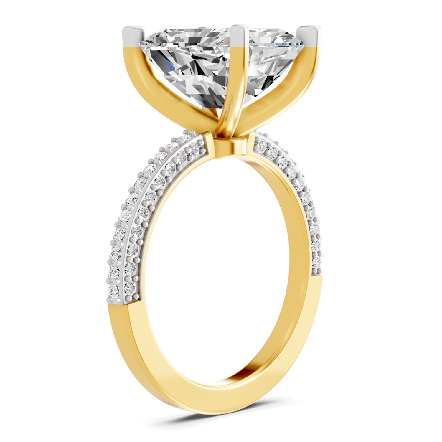 5.37 Ct Emerald Shape Solitaire Diamond Ring