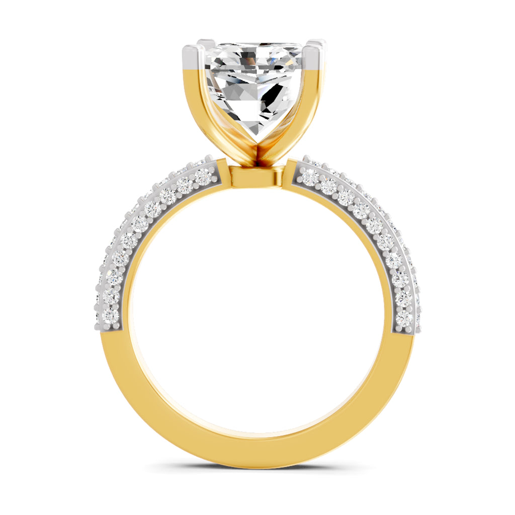 5.37 Ct Emerald Shape Solitaire Diamond Ring