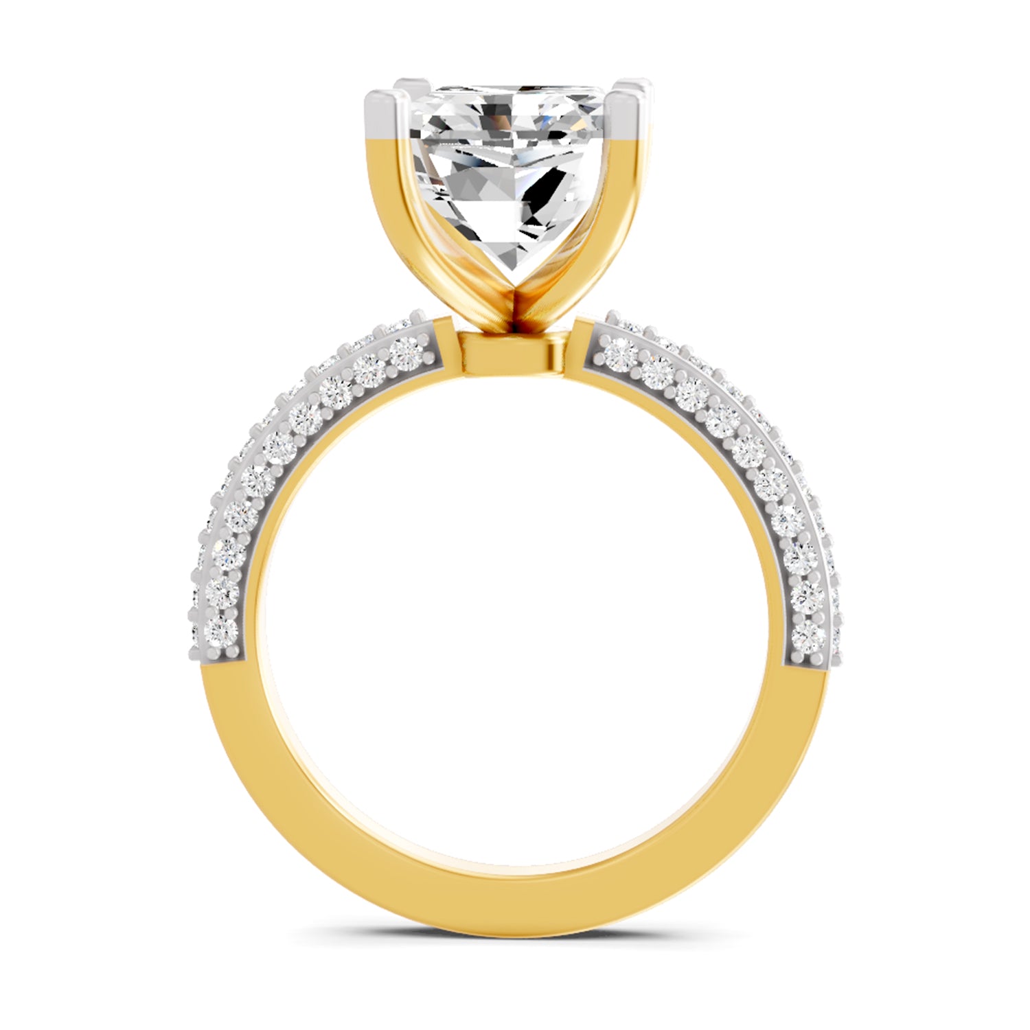 5.37 Ct Emerald Shape Solitaire Diamond Ring