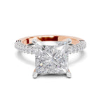 5.37 Ct Emerald Shape Solitaire Diamond Ring