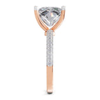 4.37 Ct Princess Shape Solitaire Diamond Ring