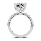 4.37 Ct Princess Shape Solitaire Diamond Ring