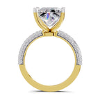 4.37 Ct Princess Shape Solitaire Diamond Ring