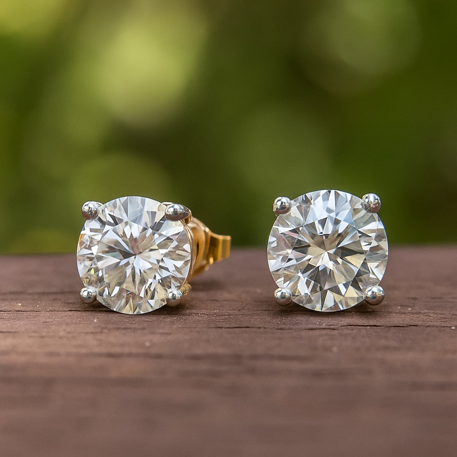 8.12 Carat 14K Gold Timeless Solitaire Stud Earring