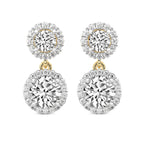 2.07 Carat Diamond Sasha Double Halo Earrings 14K