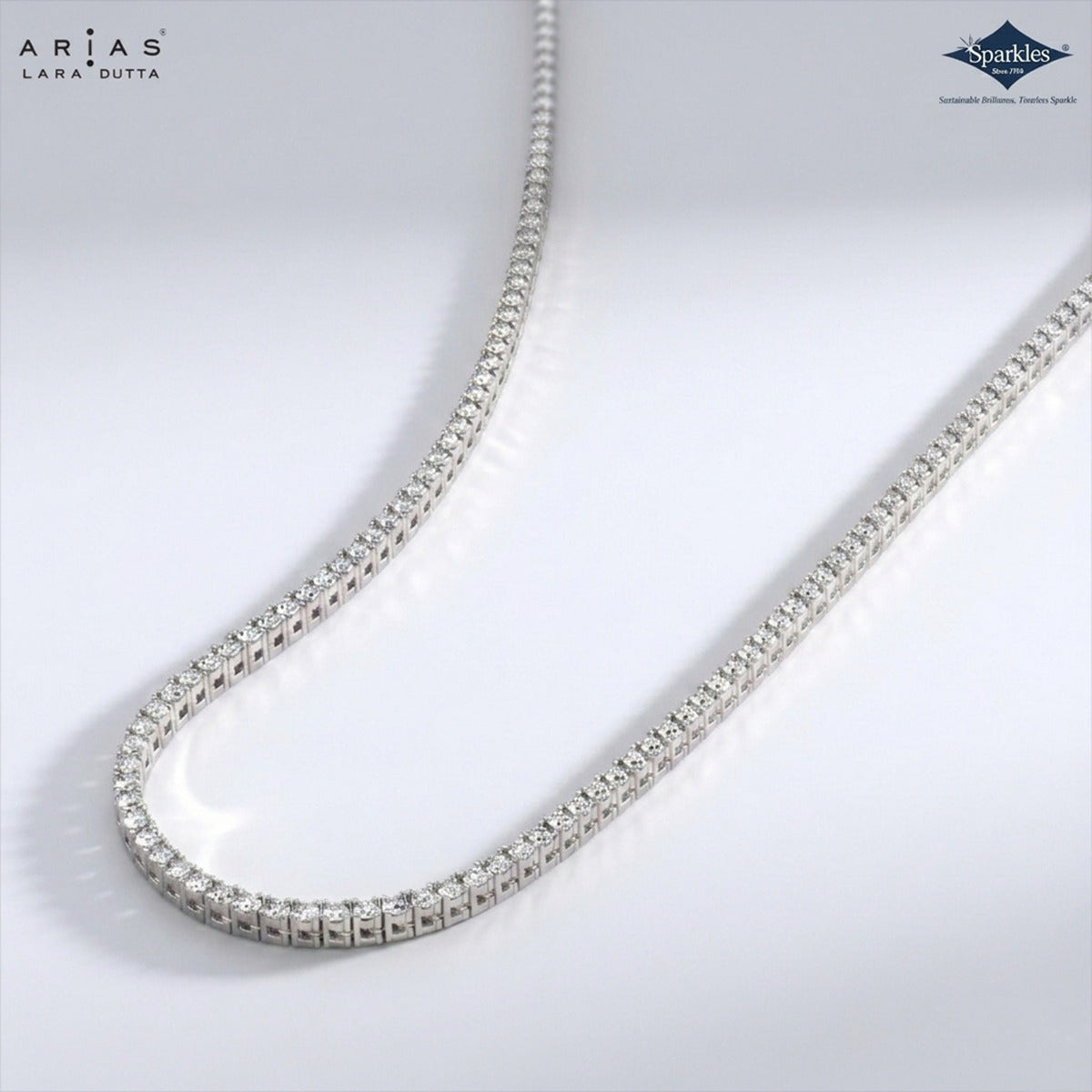 Arias by Lara Dutta Captivating Signature Tennis Diamond Necklace
