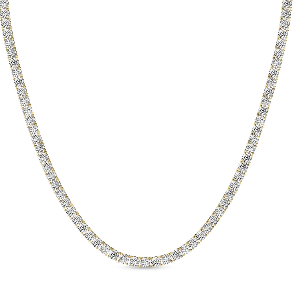 7.46 Carat 14K Gold Eterna Glow Tennis Necklace