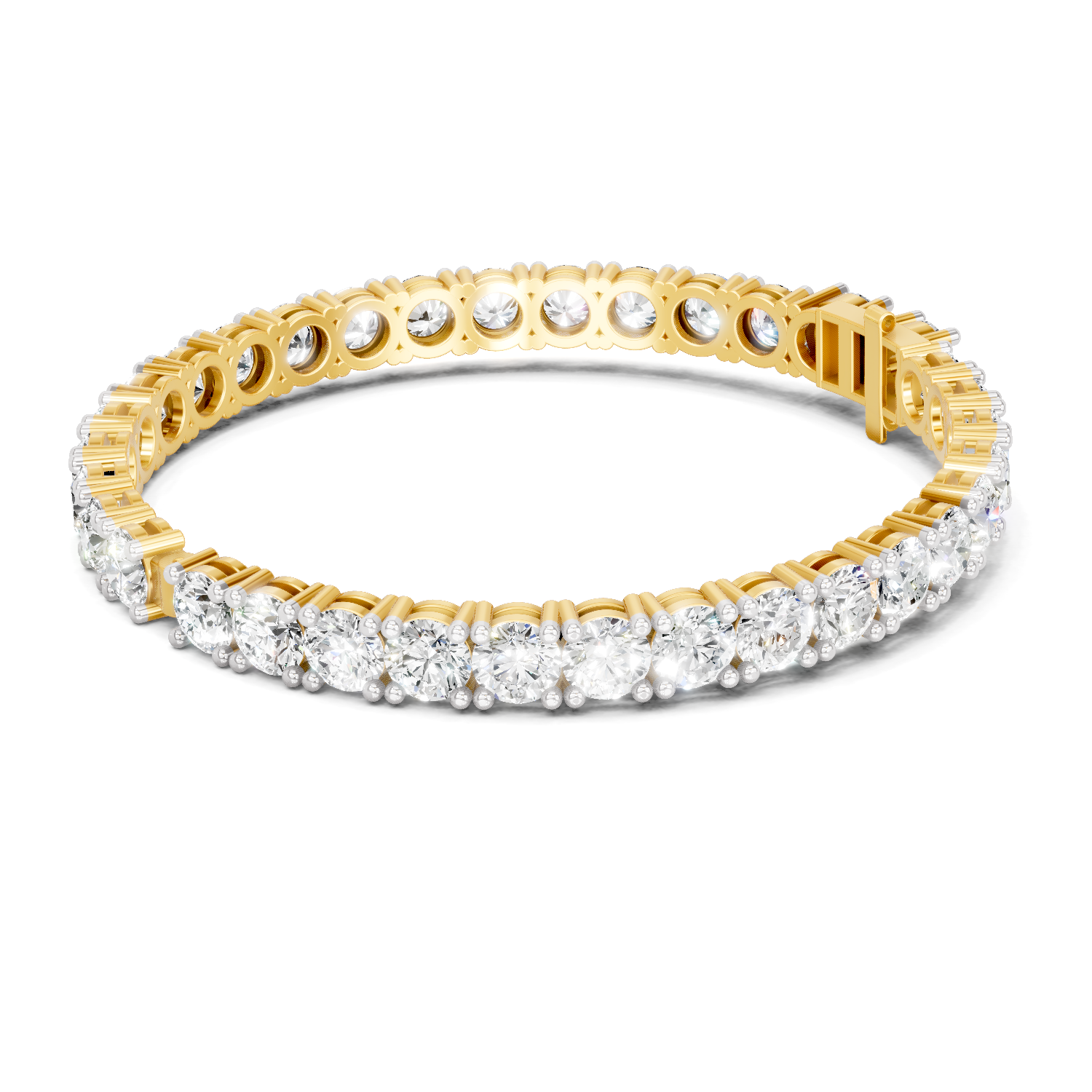 22.09 Carat 14K Gold Royale Line Bangle