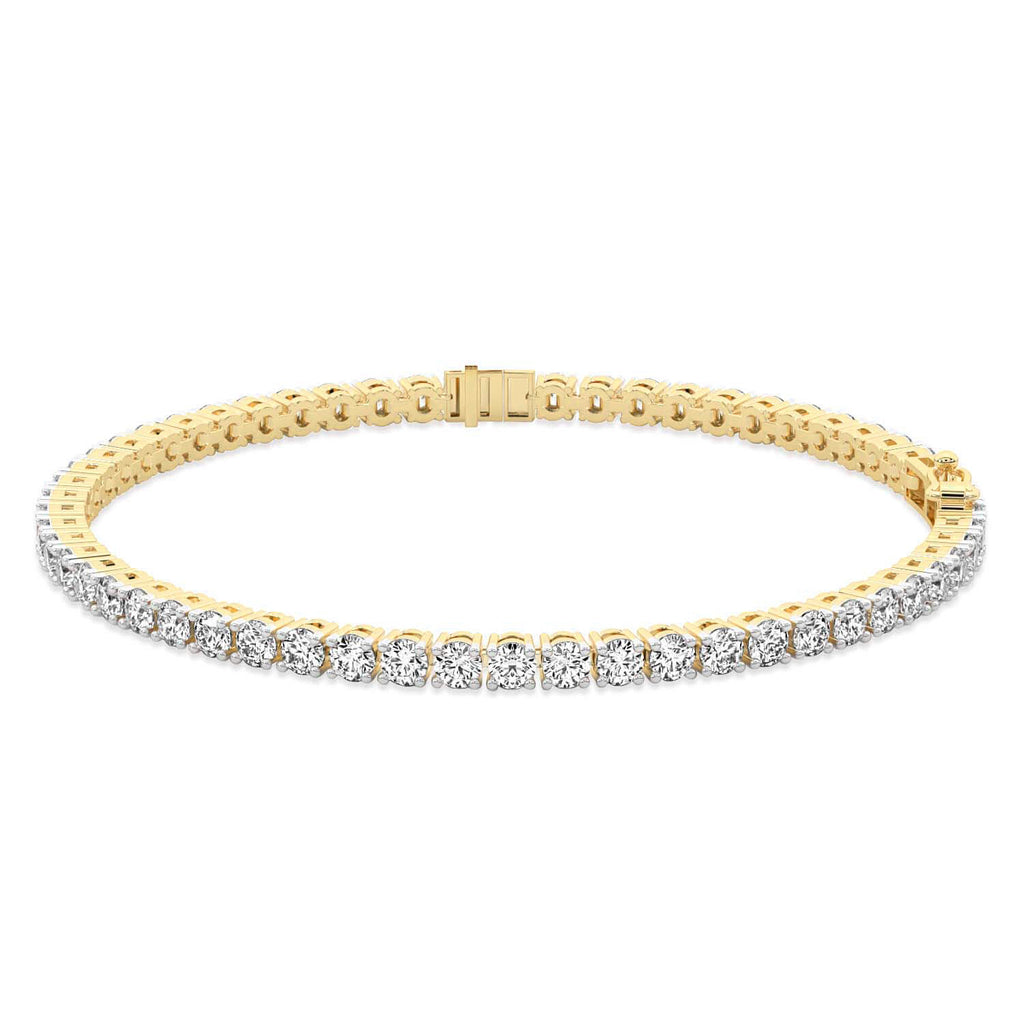 8.02 Carat 14K Gold Tennis Bracelet