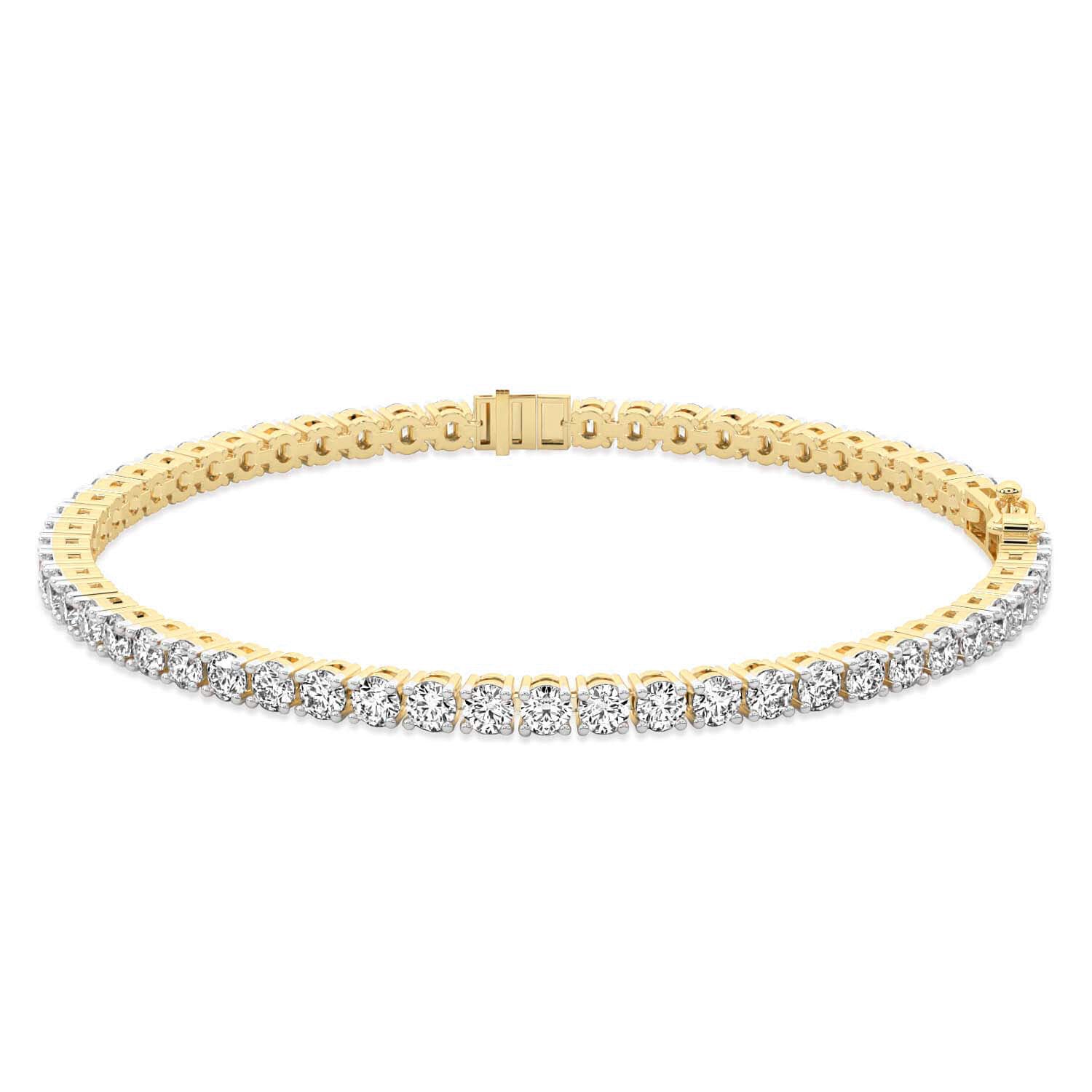 8.02 Carat 14K Gold Tennis Bracelet