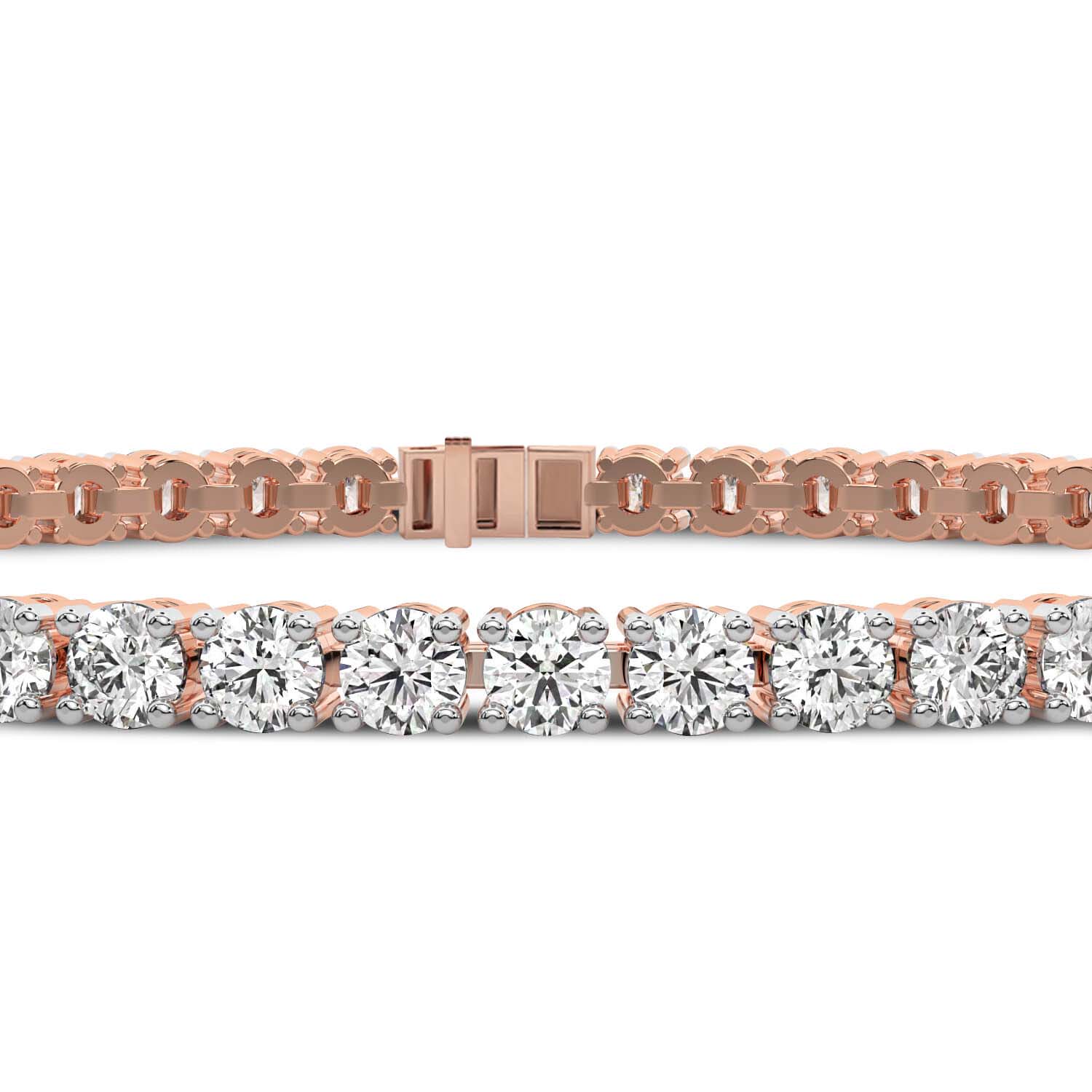 Lab Grown Diamond 5.12 Carat Timeless Glamour Tennis Bracelet 14KW