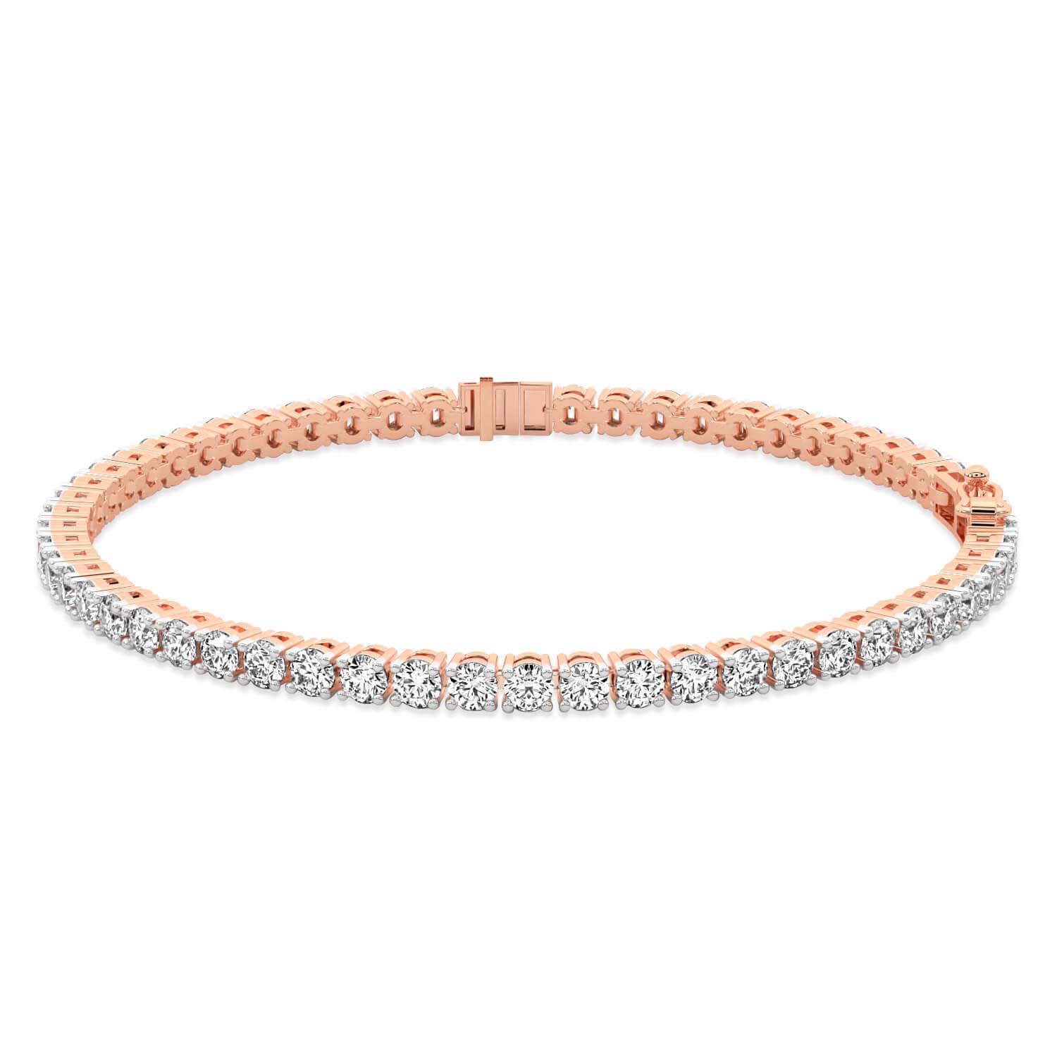 Lab Grown Diamond 12.54 Carat Elegant Unity Tennis Bracelet 14KW
