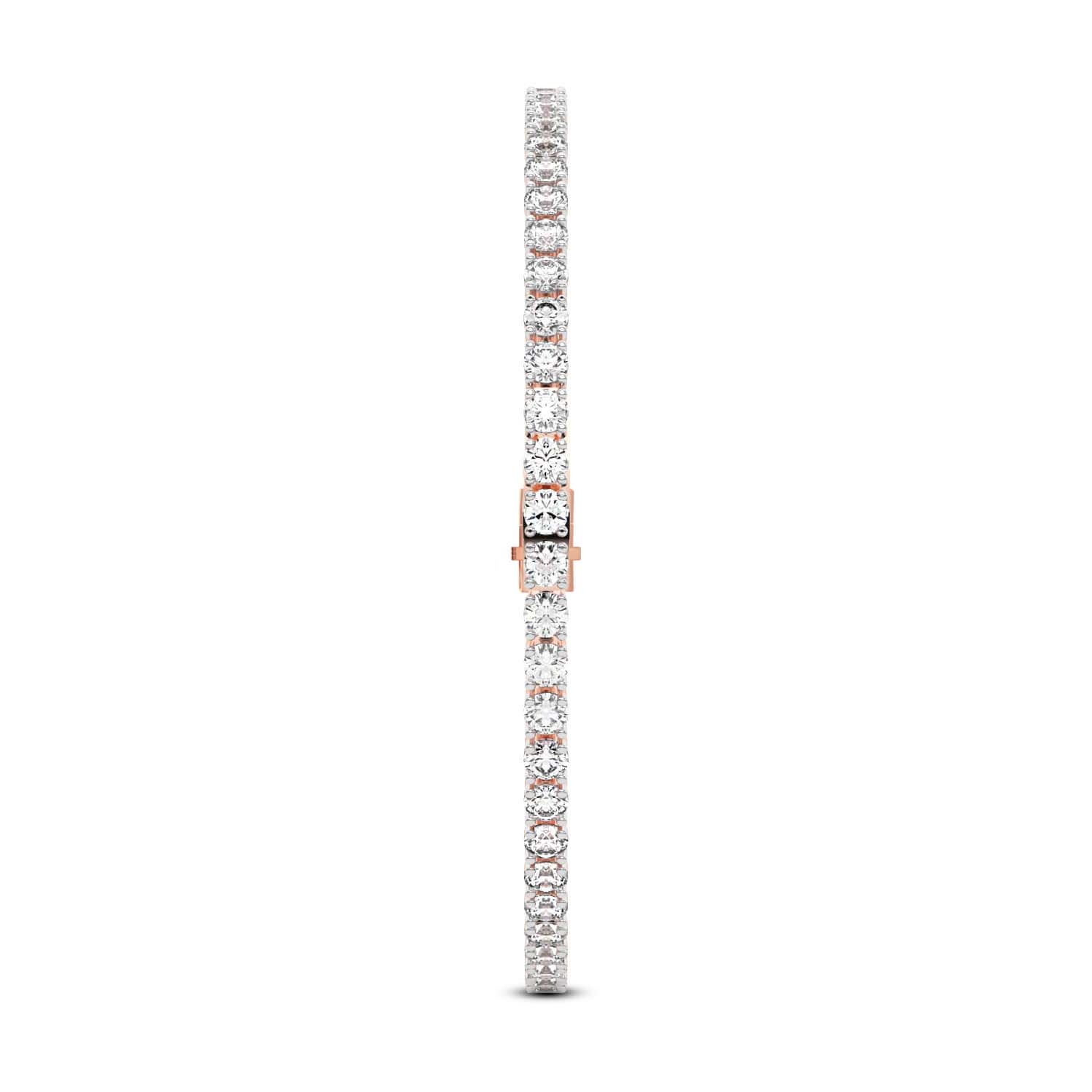 Lab Grown Diamond 12.54 Carat Elegant Unity Tennis Bracelet 14KW