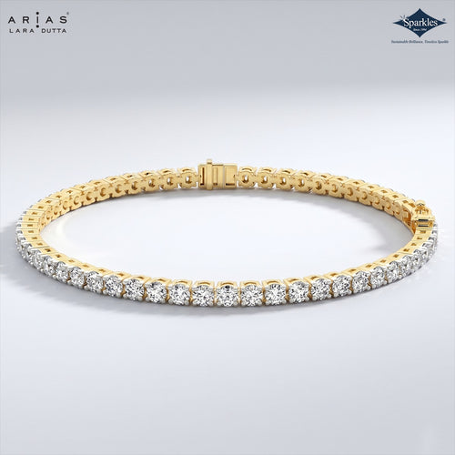 Arias by Lara Dutta Graceful Round Tennis Diamond Bracelet