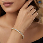 Arias by Lara Dutta Elegant Round-Cut Tennis Bracelet