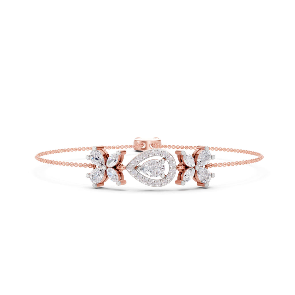 1.44 Carat Pear Shaped Fashion Bracelet 14K - Rose Gold