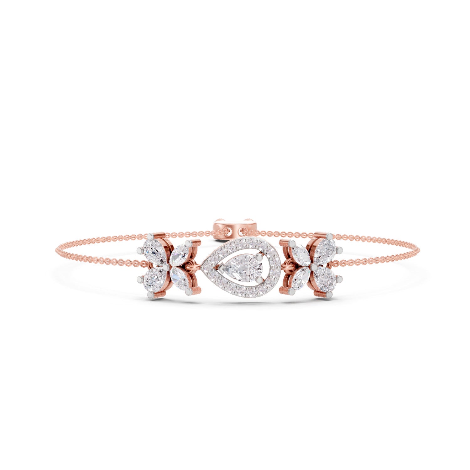 1.44 Carat Pear Shaped Fashion Bracelet 14K - Rose Gold