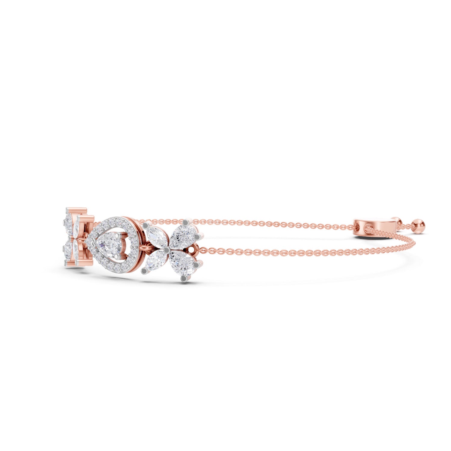 1.44 Carat Pear Shaped Fashion Bracelet 14K - Rose Gold