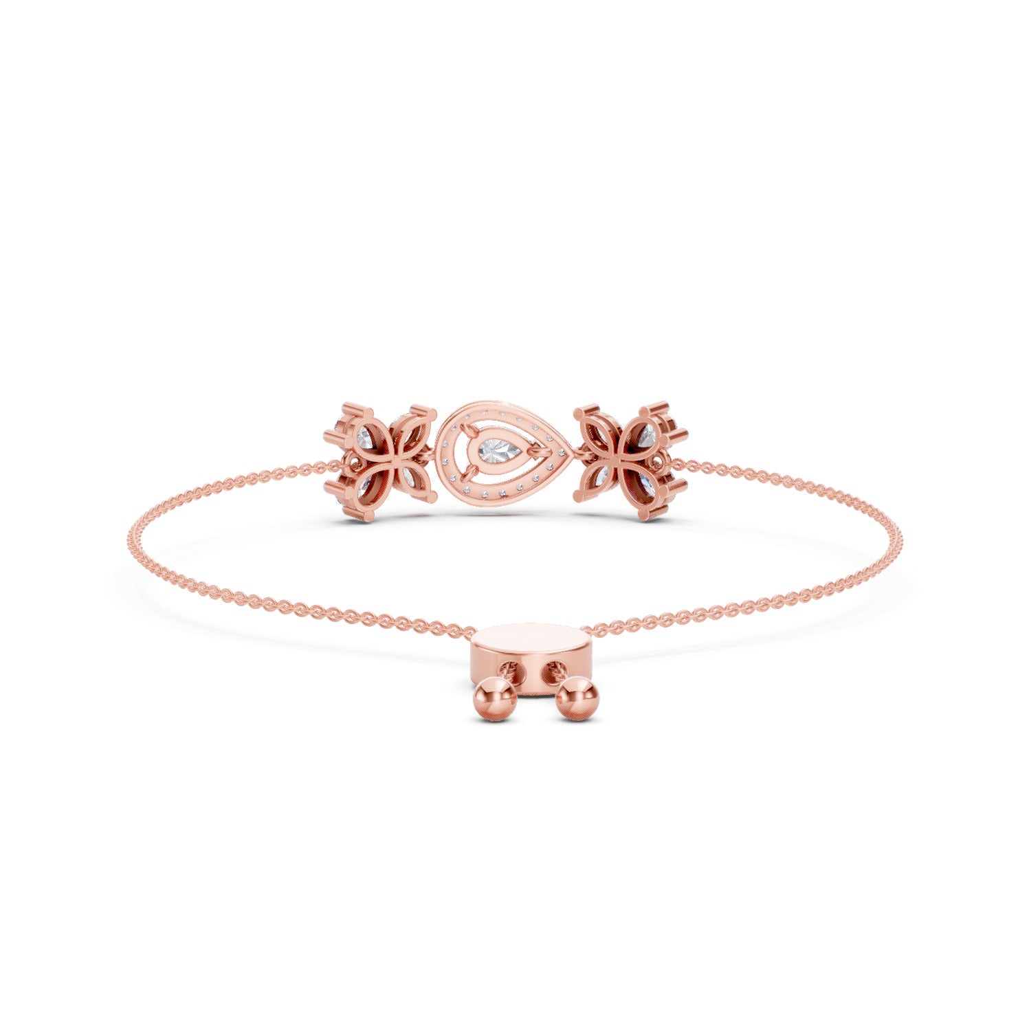 1.44 Carat Pear Shaped Fashion Bracelet 14K - Rose Gold