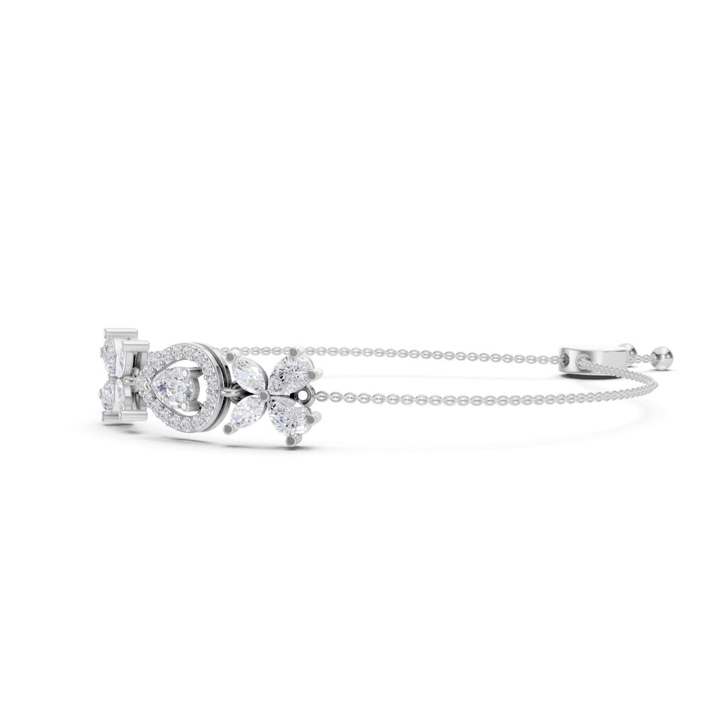 1.44 Carat Pear Shaped Fashion Bracelet 14K - White Gold
