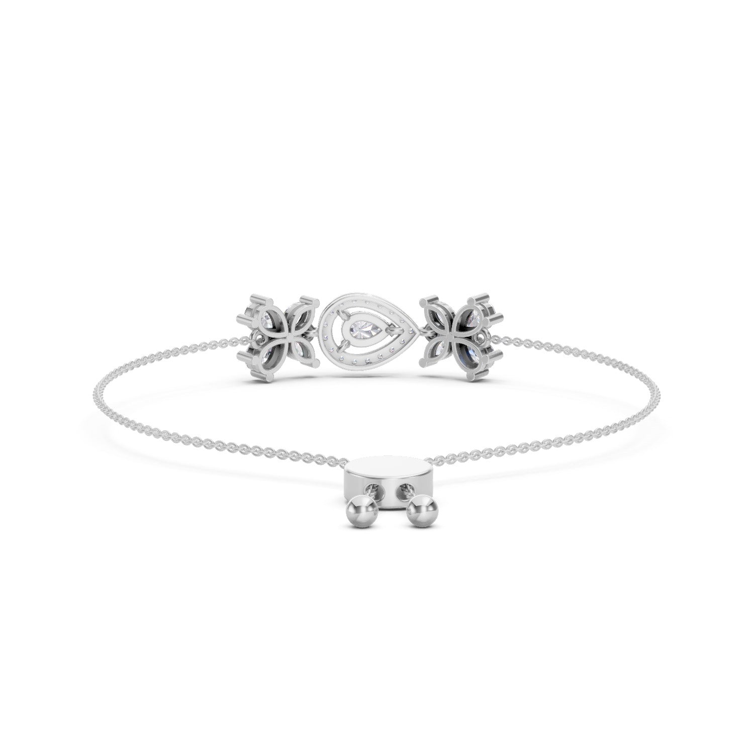 1.44 Carat Pear Shaped Fashion Bracelet 14K - White Gold