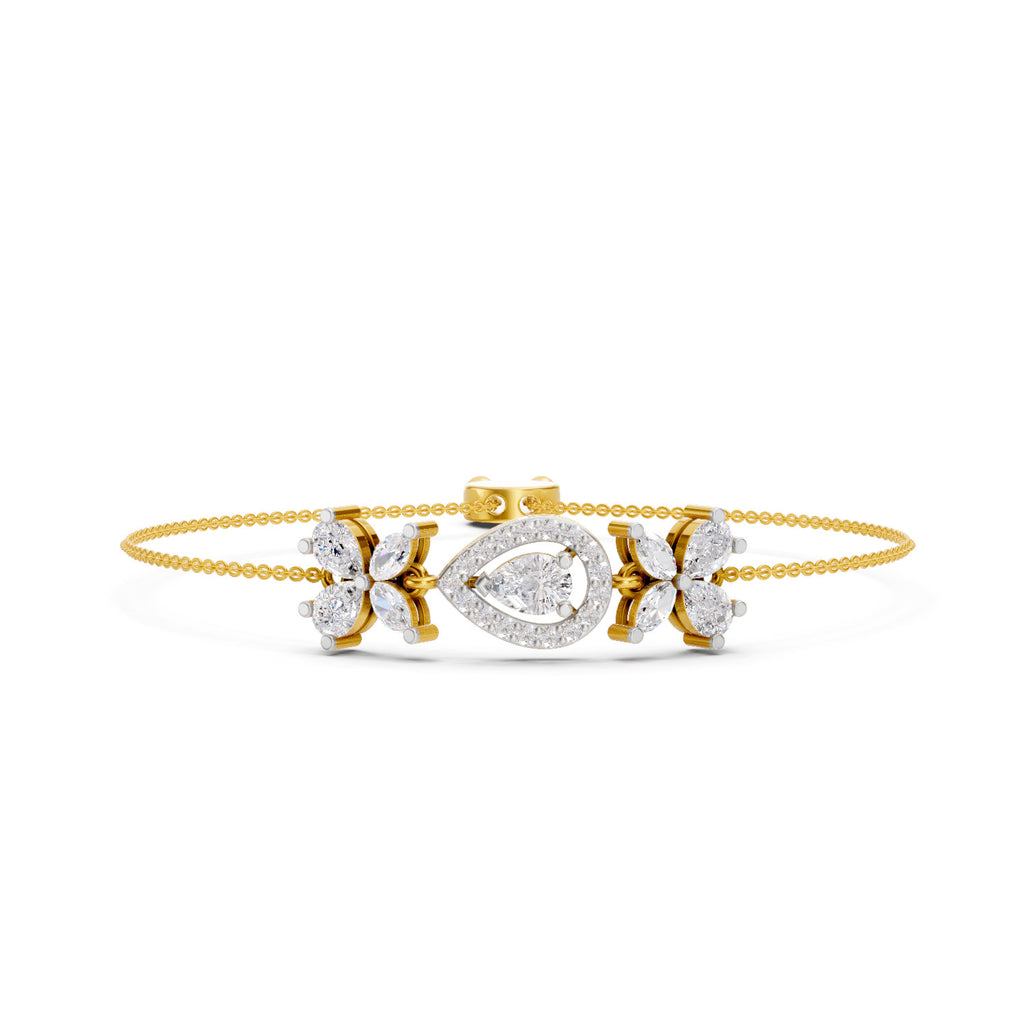 1.44 Carat Pear Shaped Fashion Bracelet 14K